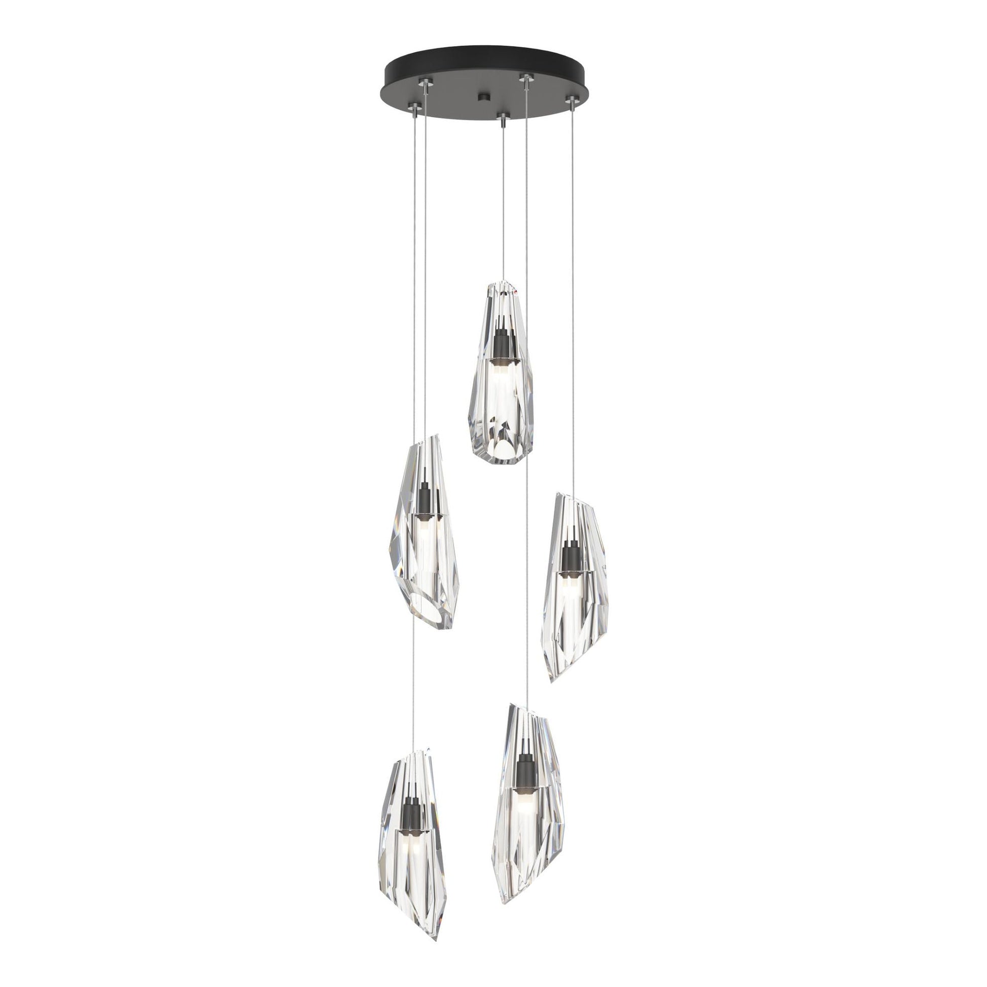 Luma 5-Light Pendant 5-Light Crystal in Black