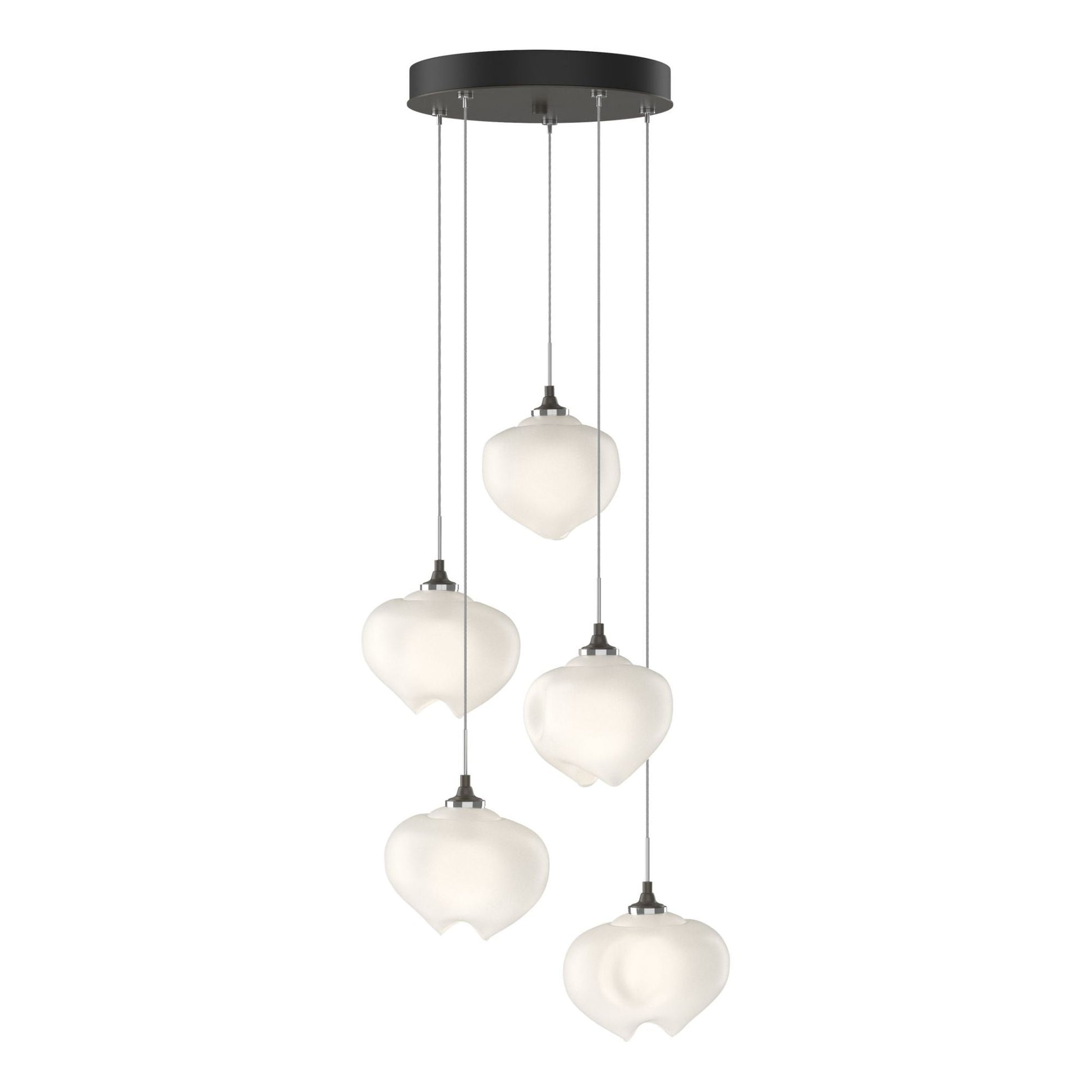 Ume 5-Light Pendant 5-Light Frosted Glass (FD) in Dark Smoke