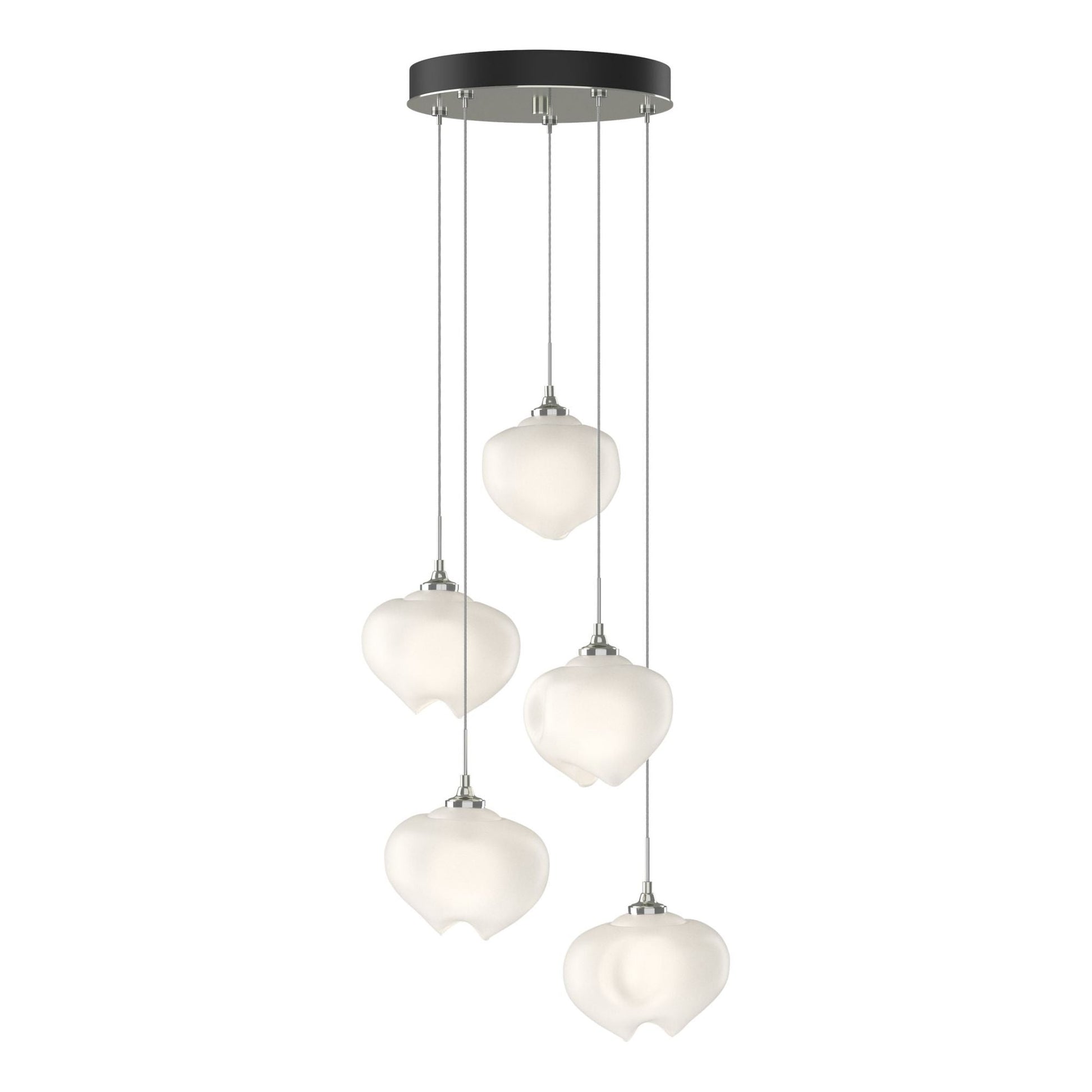 Ume 5-Light Pendant 5-Light Frosted Glass (FD) in Sterling