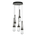 Link 5-Light Clear Glass Pendant 5-Light Clear Glass (ZM) in Dark Smoke