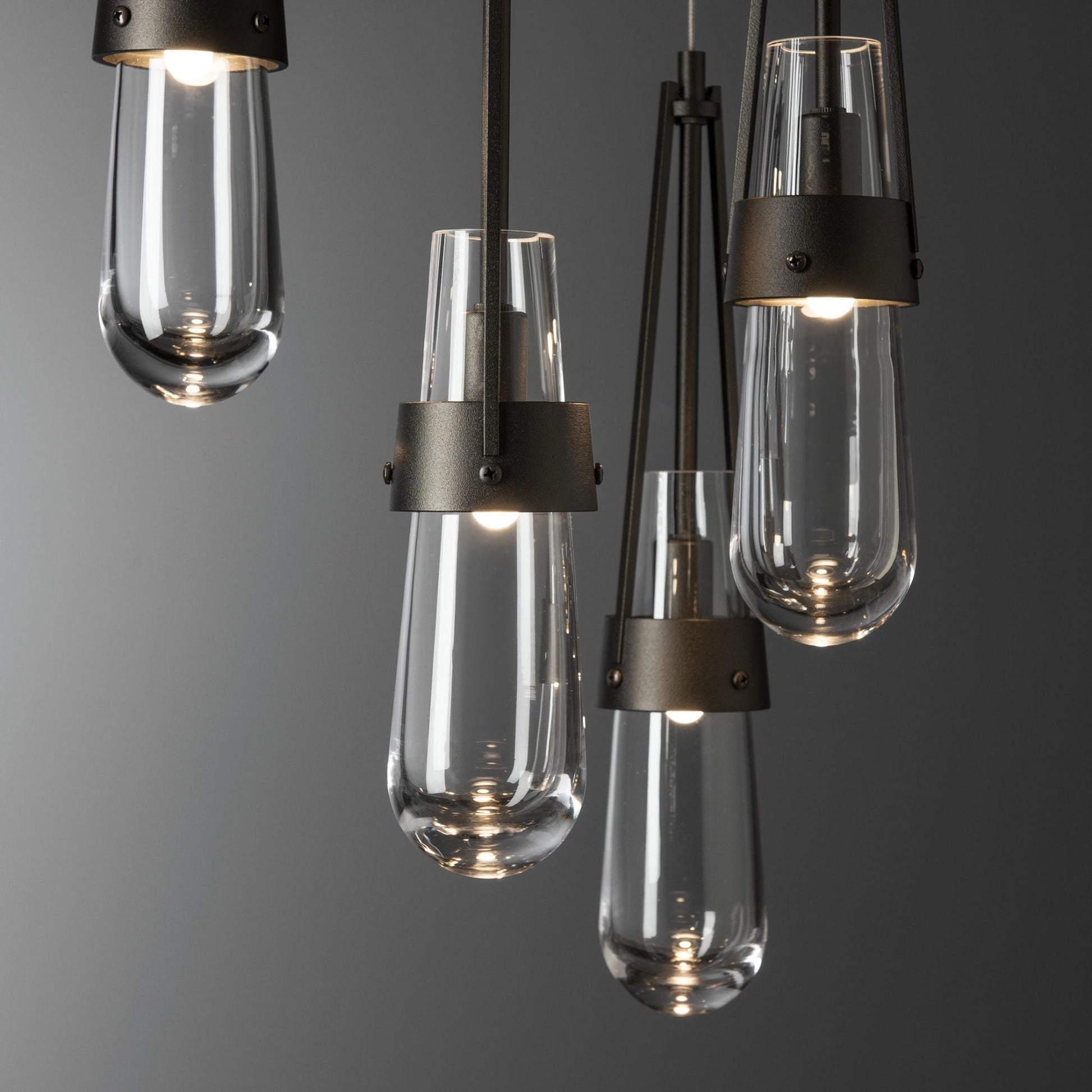 Link 5-Light Clear Glass Pendant 5-Light Clear Glass (ZM) in Oil Rubbed Bronze