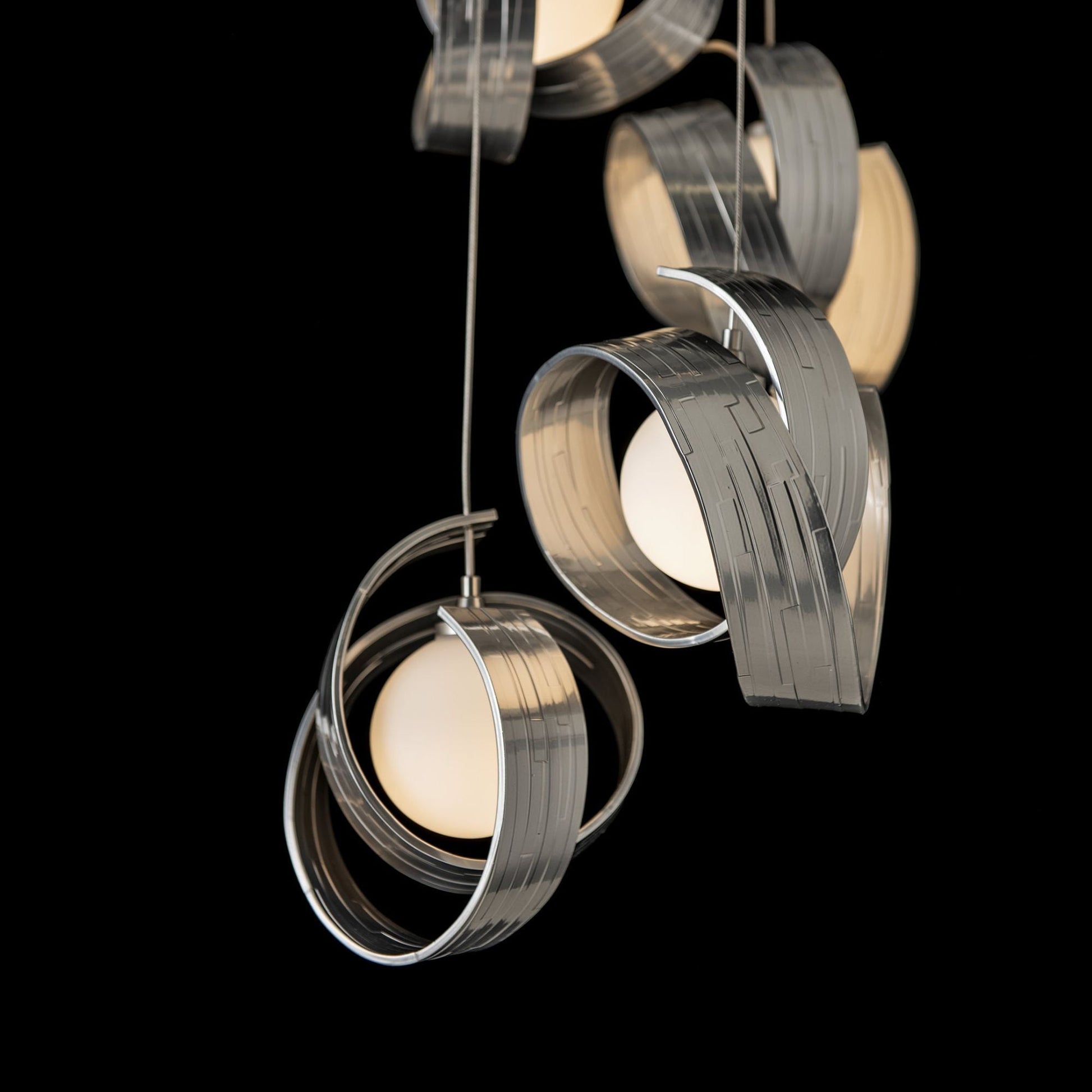 Riza 5-Light Pendant 5-Light Opal Glass (GG) in Sterling