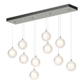 Fritz Globe 10-Light Pendant 10-Light Frosted Glass (FD) in Sterling