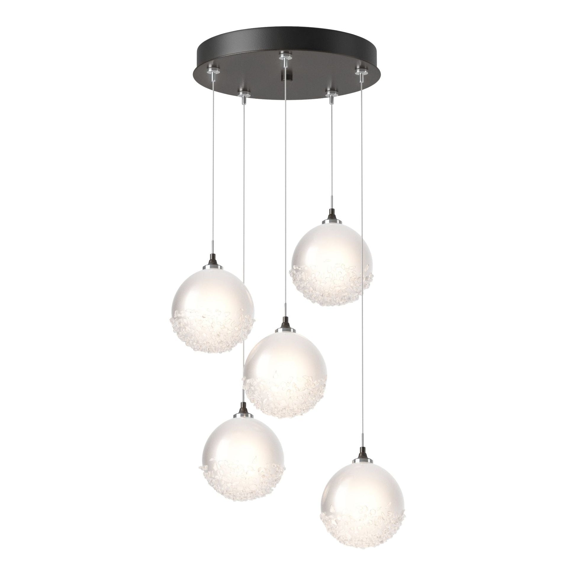 Fritz Globe 5-Light Pendant 5-Light Frosted Glass (FD) in Oil Rubbed Bronze