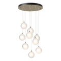 Fritz Globe 9-Light Pendant 9-Light Frosted Glass (FD) in Modern Brass