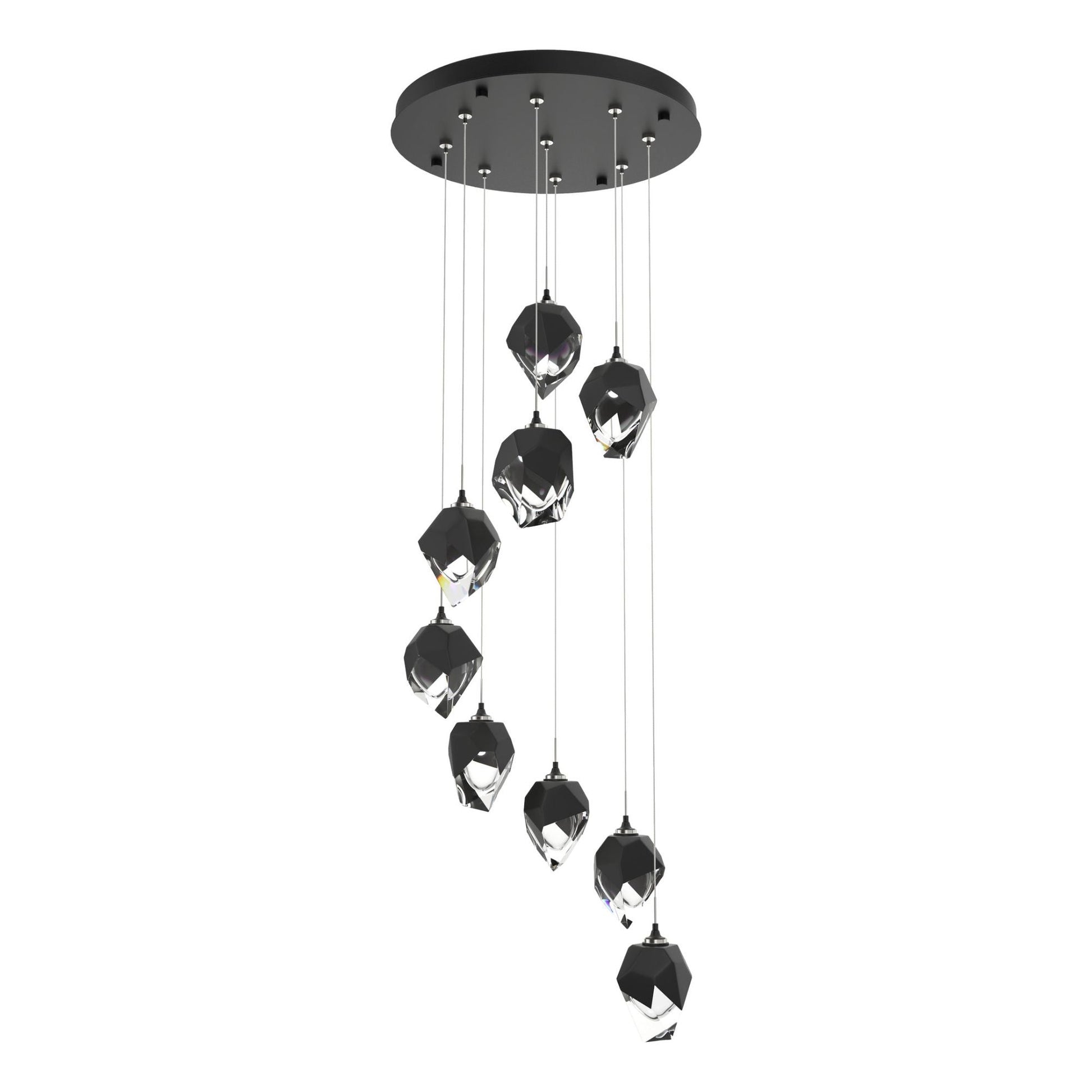 Chrysalis 9-Light Small Crystal Pendant 9-Light Black Crystal (BP) in Black