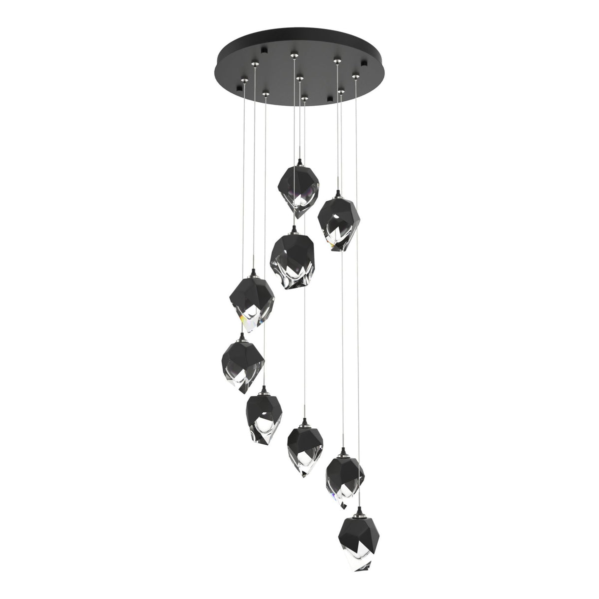 Chrysalis 9-Light Small Crystal Pendant 9-Light Black Crystal (BP) in Black