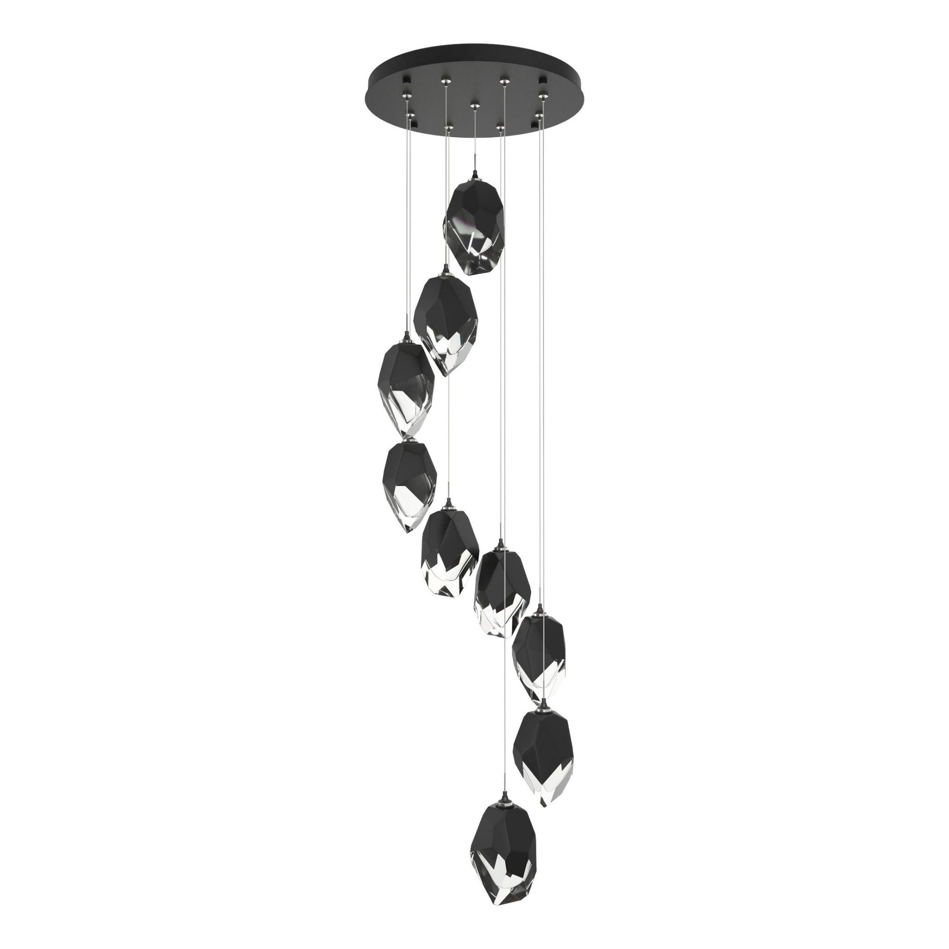 Chrysalis 9-Light Large Crystal Pendant 9-Light Black Crystal (BP) in Black