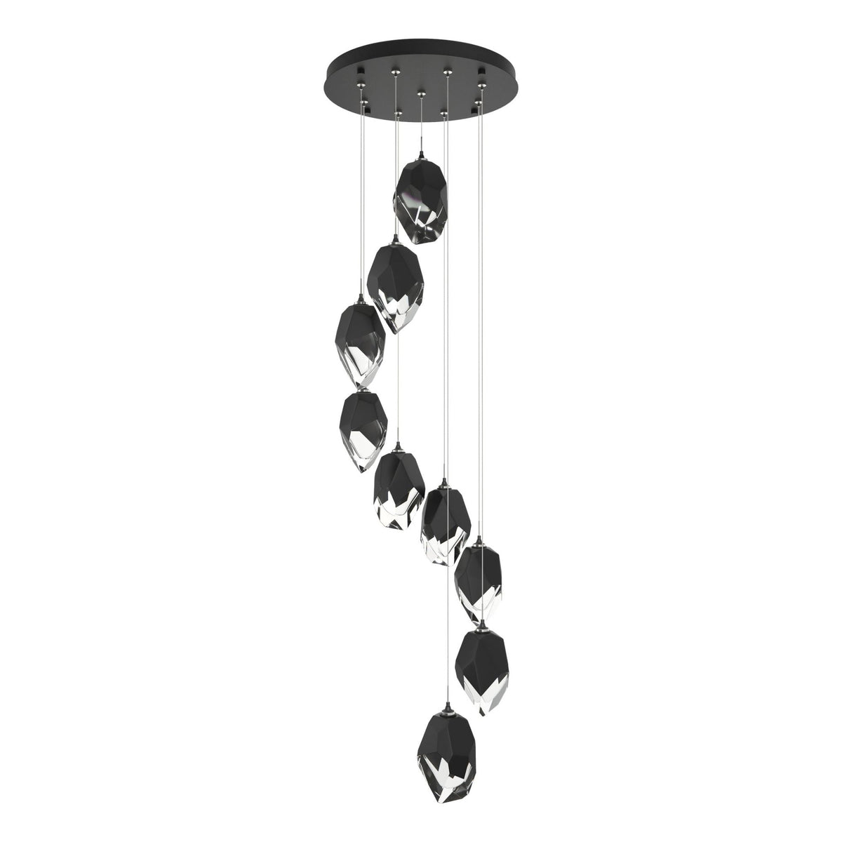 Chrysalis 9-Light Large Crystal Pendant 9-Light Black Crystal (BP) in Black