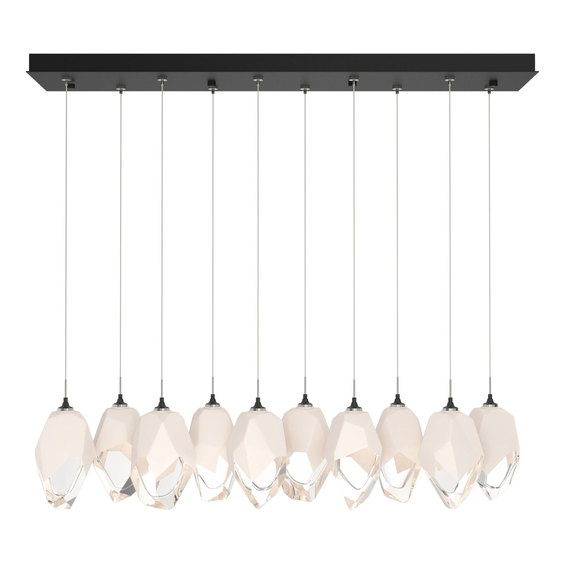 Chrysalis 10-Light Large Crystal Pendant 10-Light White Crystal (WP) in Black