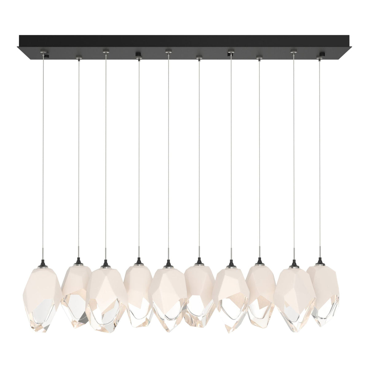 Chrysalis 10-Light Large Crystal Pendant 10-Light White Crystal (WP) in Black