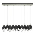 Chrysalis 10-Light Large Crystal Pendant 10-Light Black Crystal (BP) in Sterling