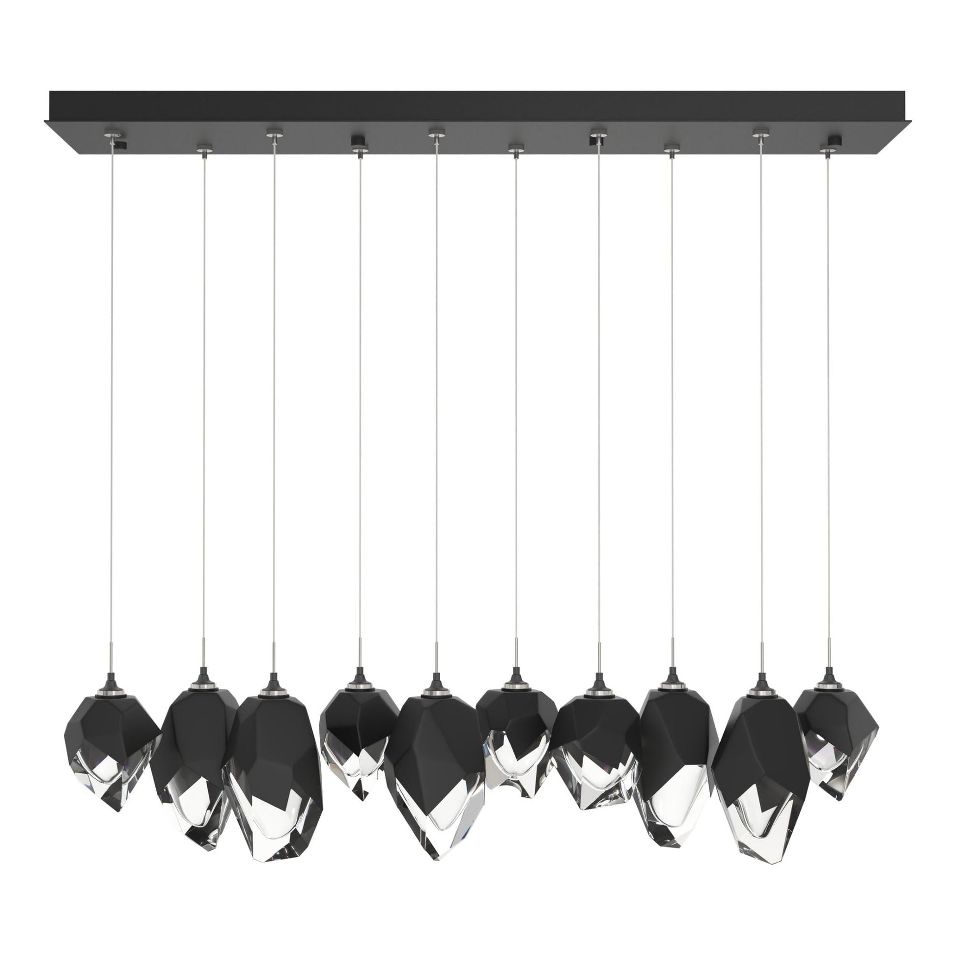 Chrysalis 10-Light Mixed Crystal Pendant 10-Light Black Crystal (BP) in Black
