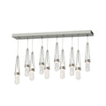 Link 10-Light Blown Glass Pendant 10-Light Clear Bubble Glass (YG) in Sterling