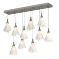 Mobius 10-Light Pendant 10-Light Spun Frost (SH) in Dark Smoke