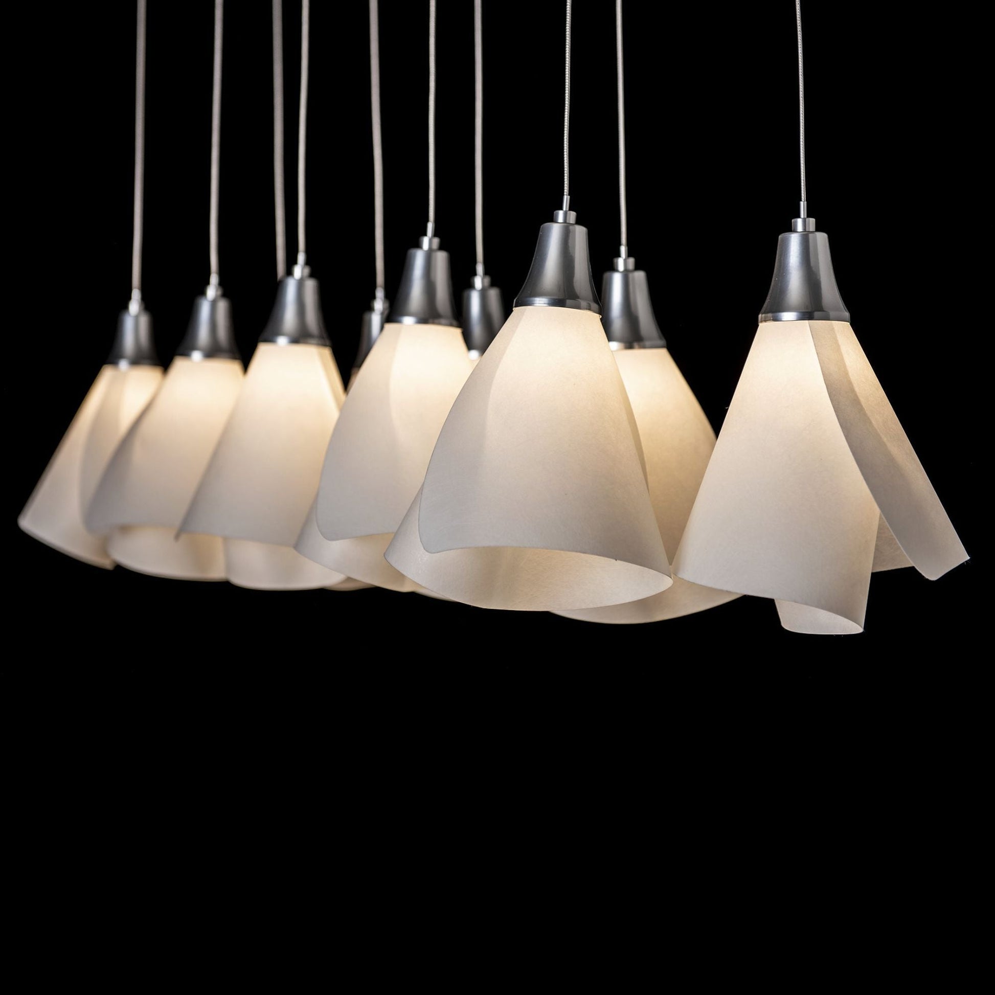 Mobius 10-Light Pendant 10-Light Spun Frost (SH) in Sterling