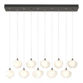 Ume 10-Light Pendant 10-Light Frosted Glass (FD) in Dark Smoke