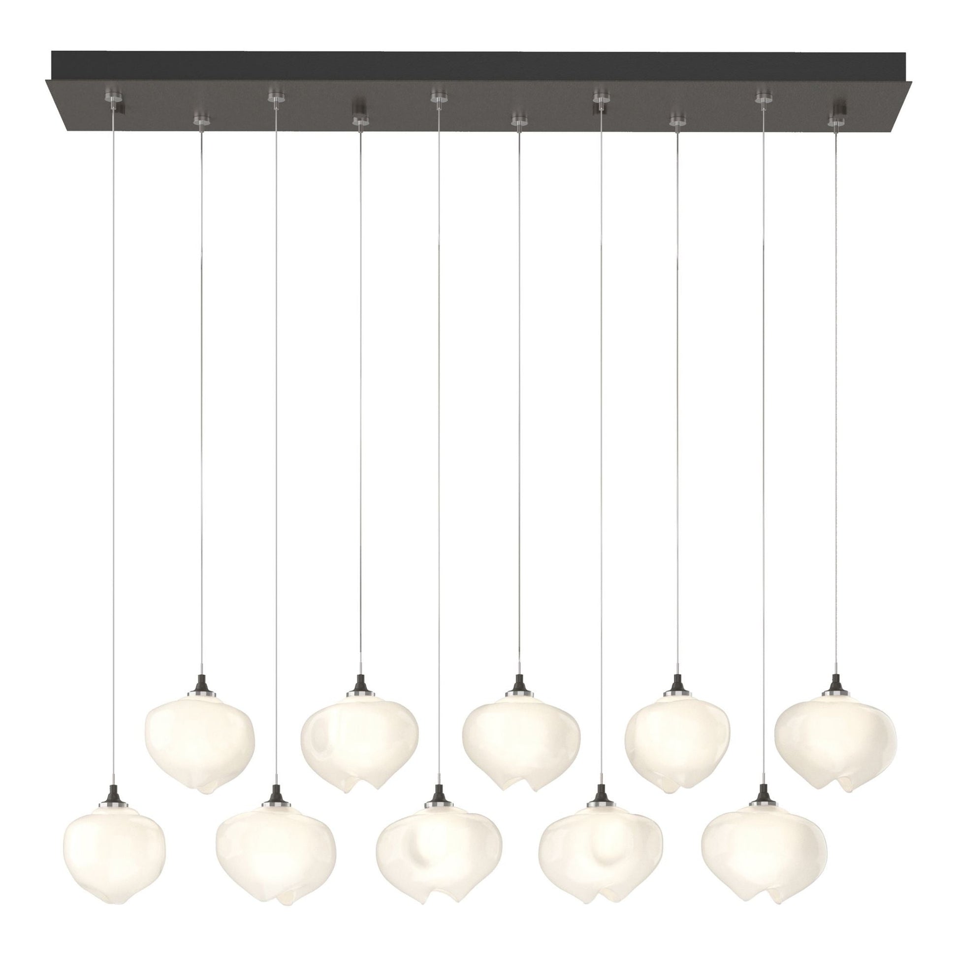 Ume 10-Light Pendant 10-Light Frosted Glass (FD) in Dark Smoke