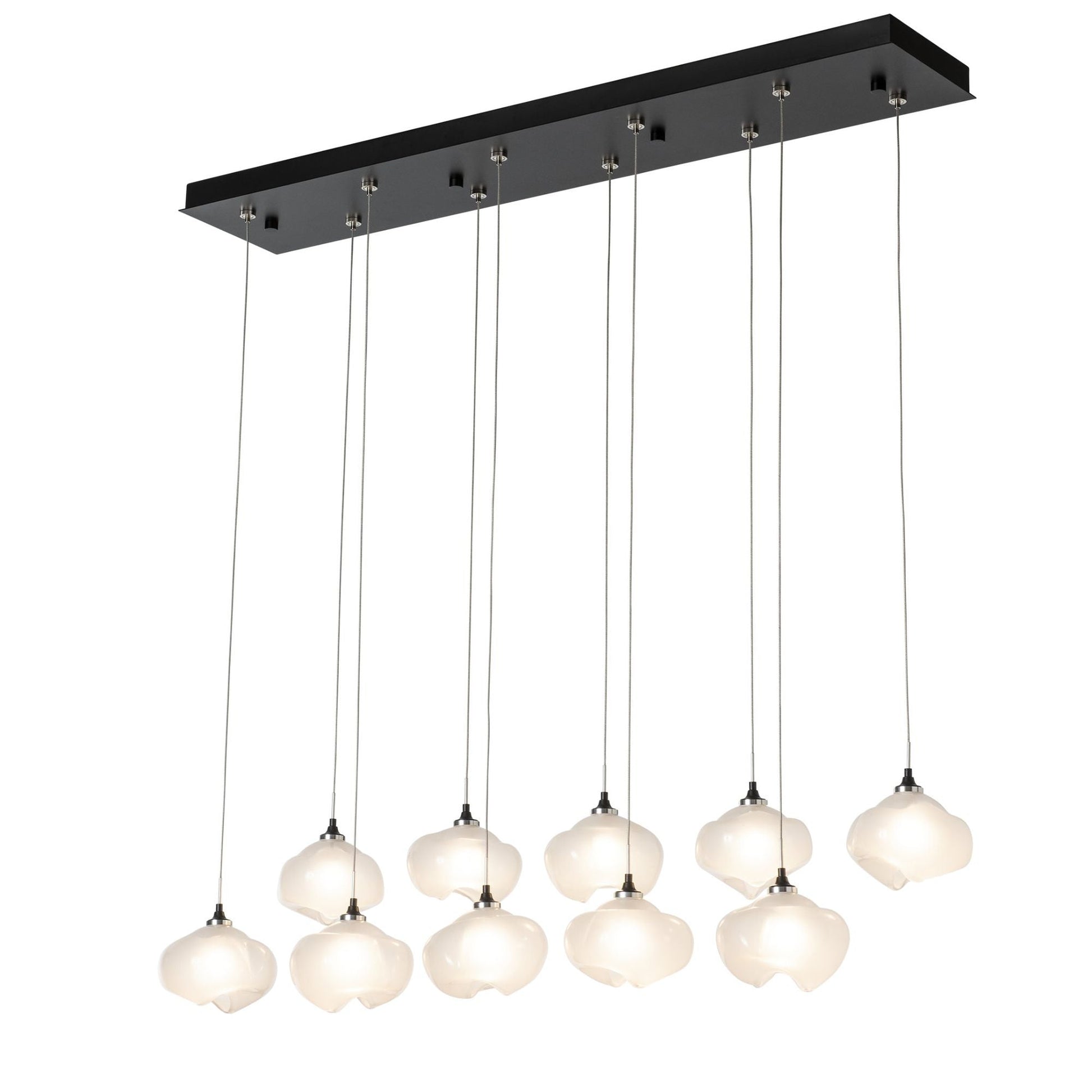Ume 10-Light Pendant 10-Light Frosted Glass (FD) in Black