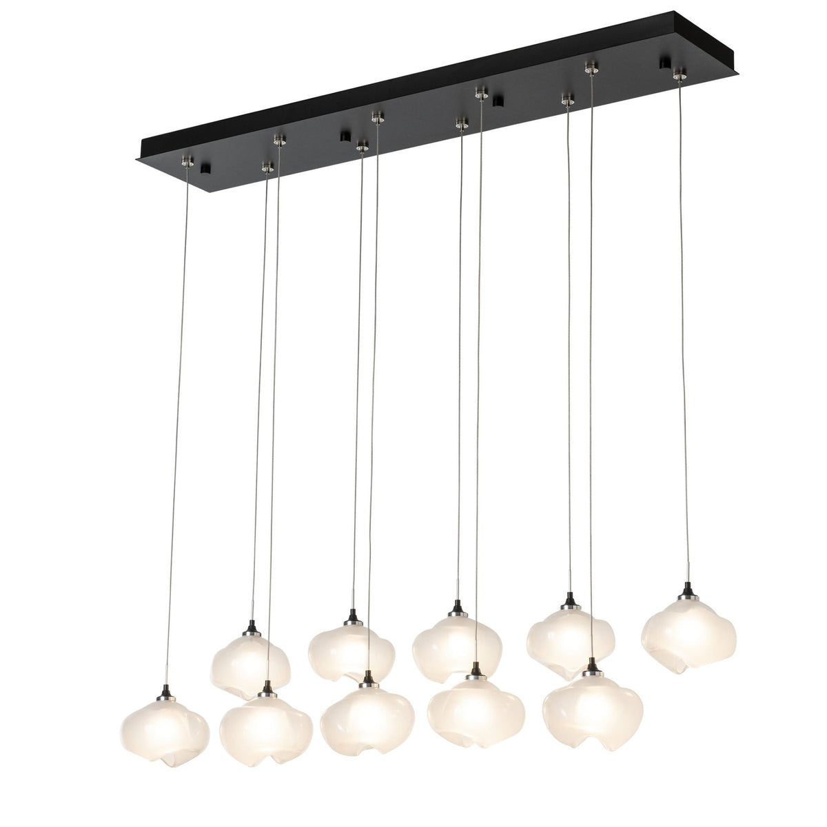 Ume 10-Light Pendant 10-Light Frosted Glass (FD) in Black