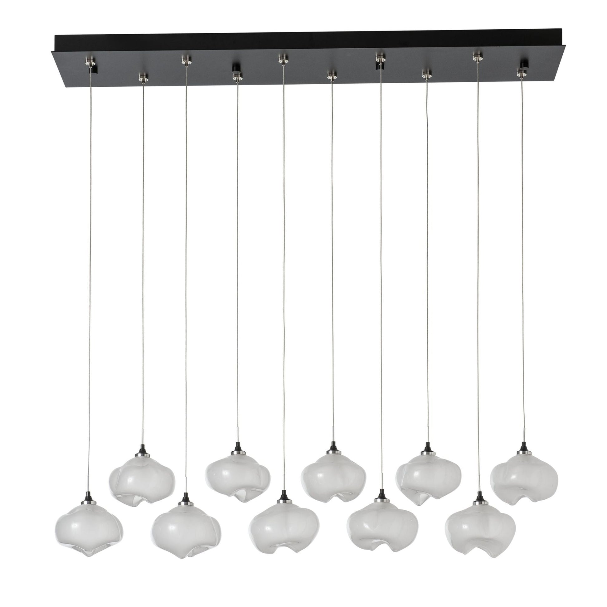 Ume 10-Light Pendant 10-Light Frosted Glass (FD) in Black