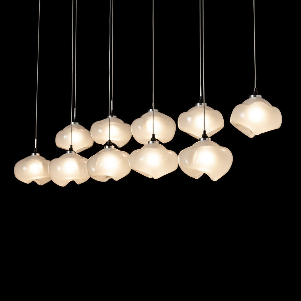 Ume 10-Light Pendant 10-Light Frosted Glass (FD) in Black
