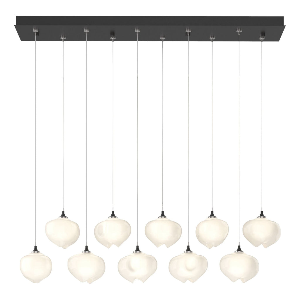 Ume 10-Light Pendant 10-Light Frosted Glass (FD) in Black