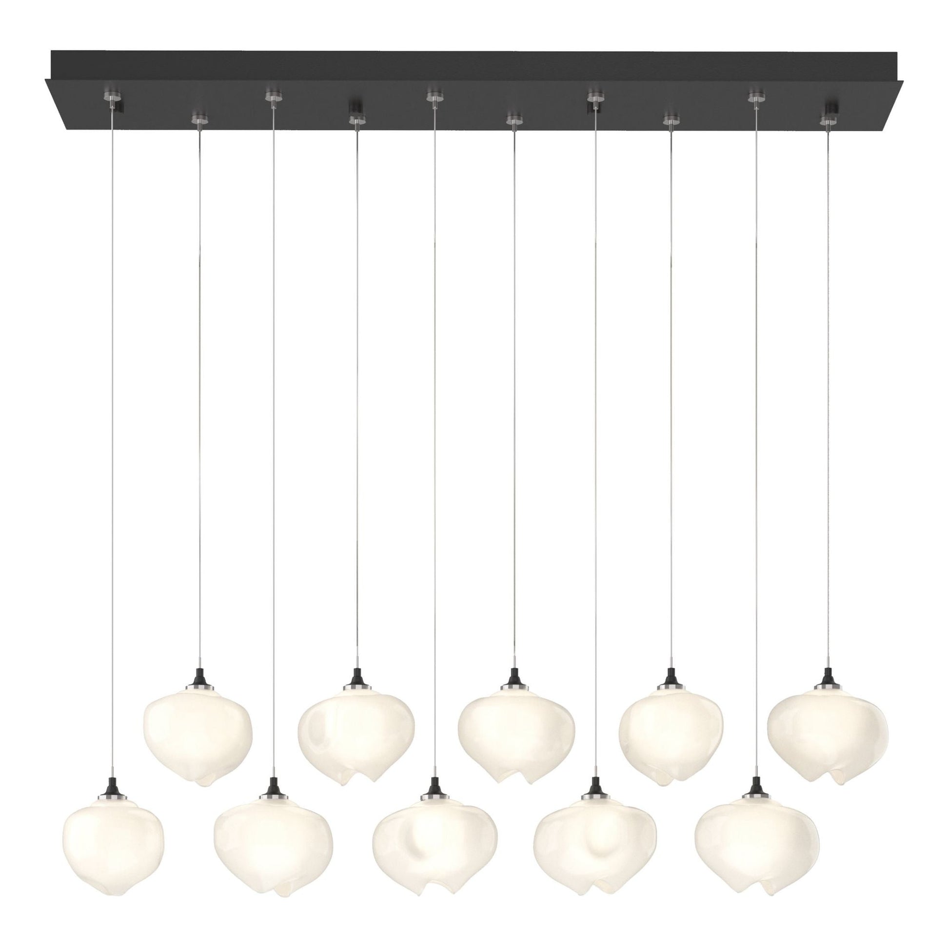 Ume 10-Light Pendant 10-Light Frosted Glass (FD) in Black