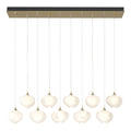 Ume 10-Light Pendant 10-Light Frosted Glass (FD) in Modern Brass