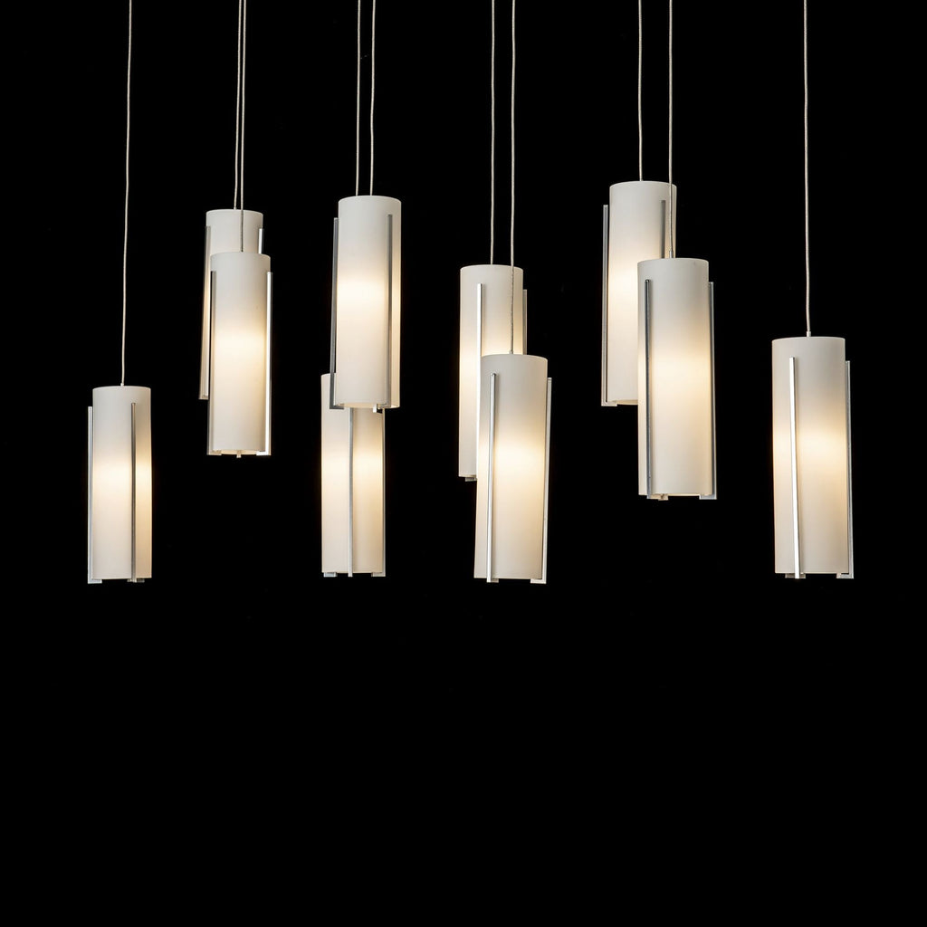 Exos Glass 10-Light Pendant 10-Light Opal Glass (GG) in Sterling