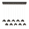 Brooklyn 10-Light Double Shade Pendant 10-Light Oil Rubbed Bronze Accent Opal Glass (GG) in Oil Rubbed Bronze
