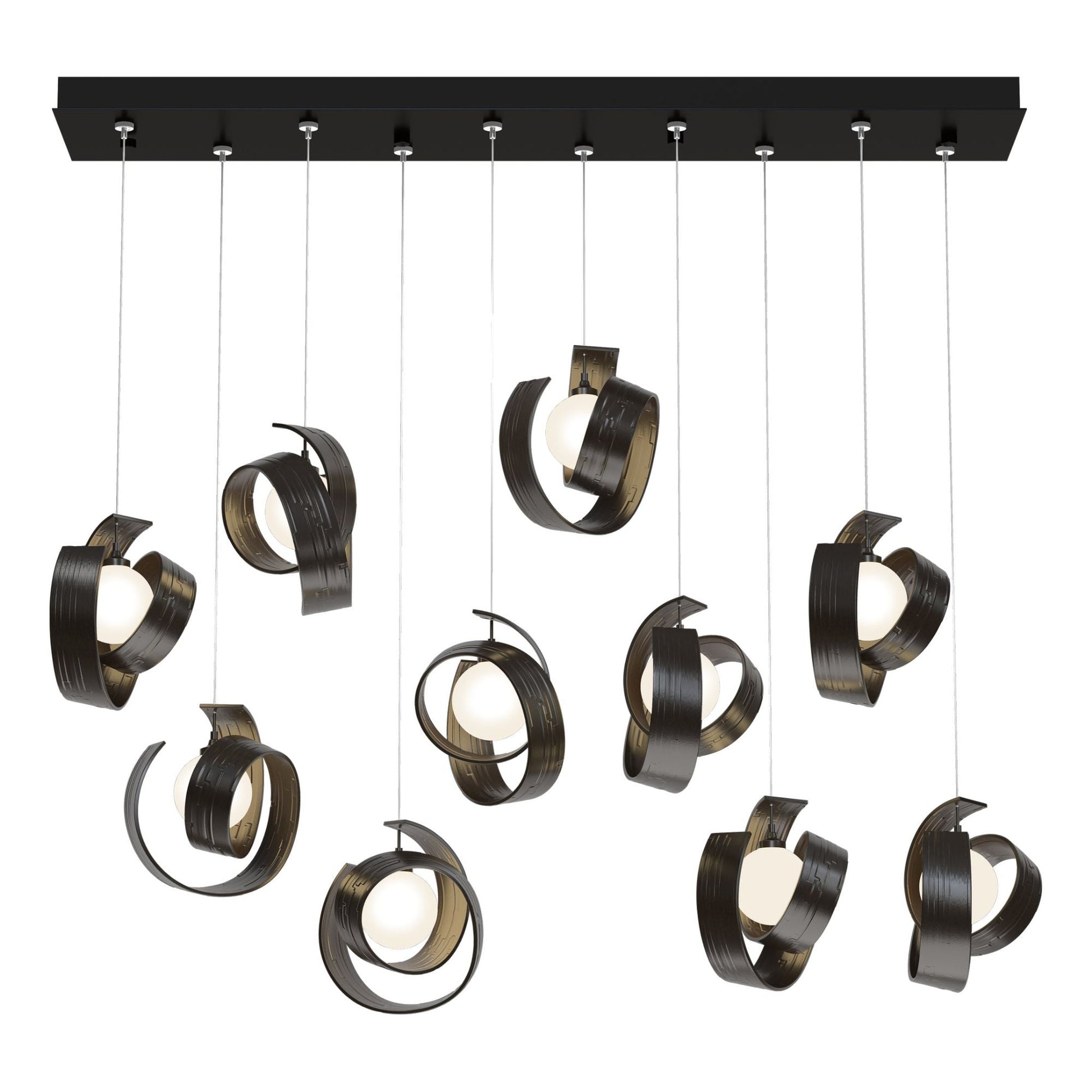 Riza 10-Light Pendant 10-Light Opal Glass (GG) in Oil Rubbed Bronze