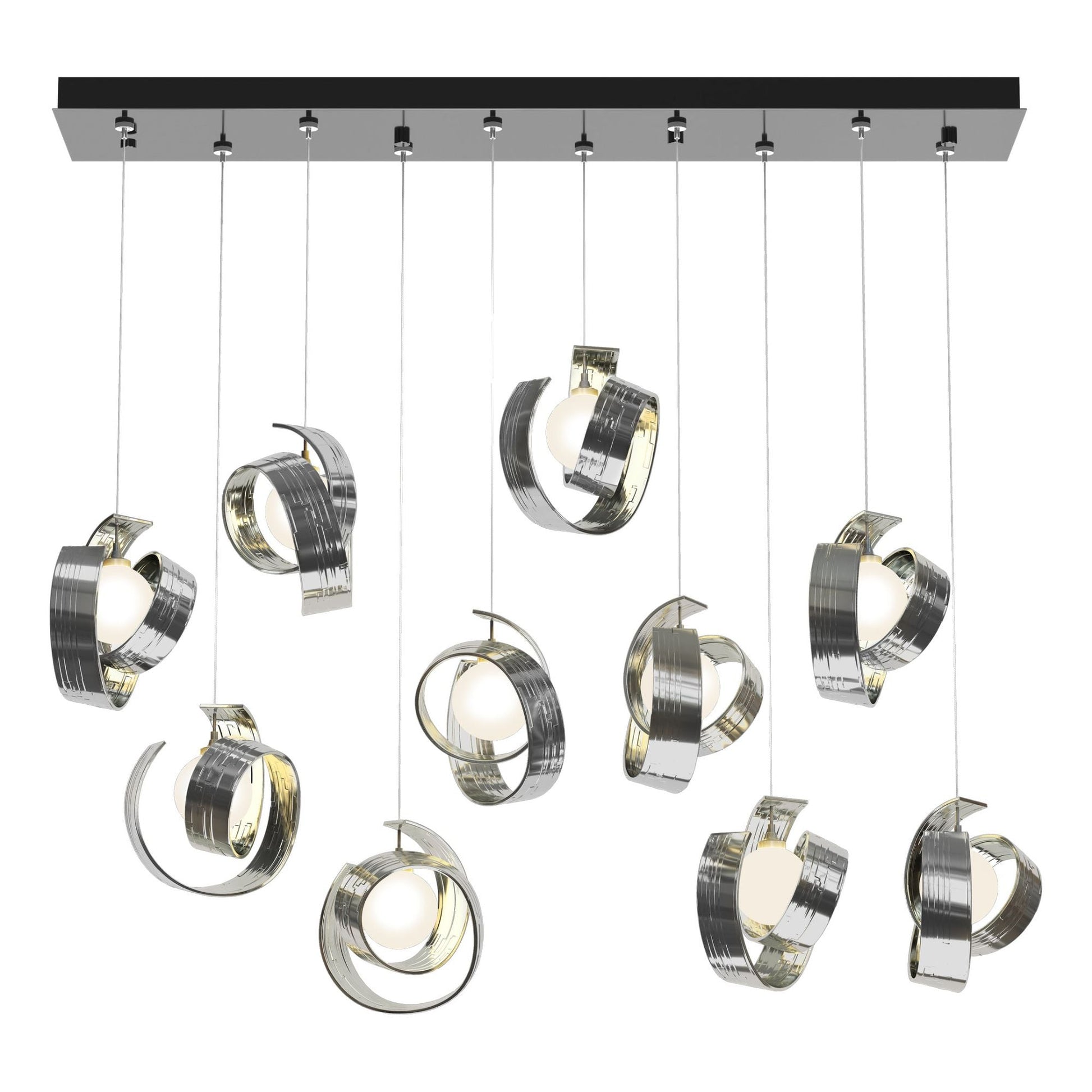 Riza 10-Light Pendant 10-Light Opal Glass (GG) in Sterling
