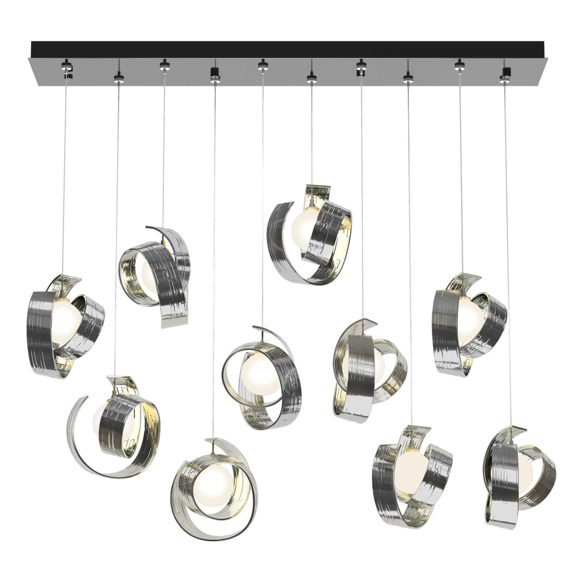 Riza 10-Light Pendant 10-Light Opal Glass (GG) in Sterling