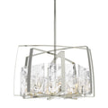 Arc 8-Light Pendant 8-Light White Swirl Glass (YR) in Sterling