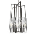 Arc 8-Light Tall Pendant 8-Light White Swirl Glass (YR) in Dark Smoke