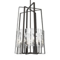 Arc 8-Light Tall Pendant 8-Light White Swirl Glass (YR) in Oil Rubbed Bronze