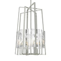 Arc 8-Light Tall Pendant 8-Light White Swirl Glass (YR) in Sterling