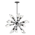 Luma 12-Light Starburst Pendant 12-Light Crystal in Black