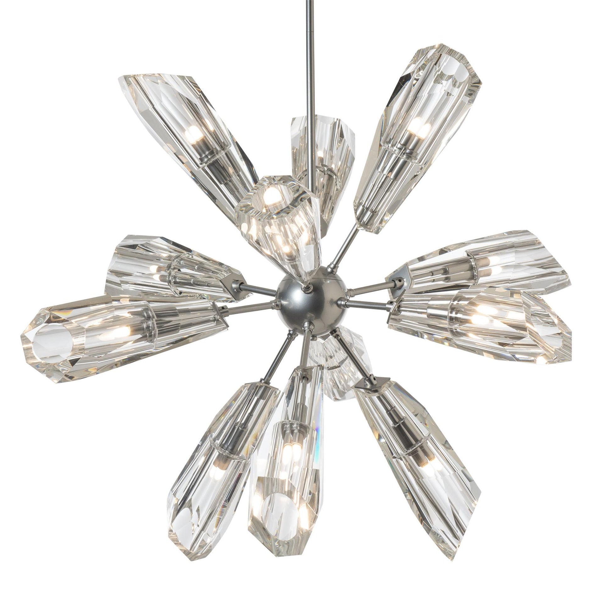 Luma 12-Light Starburst Pendant 12-Light Crystal in Sterling