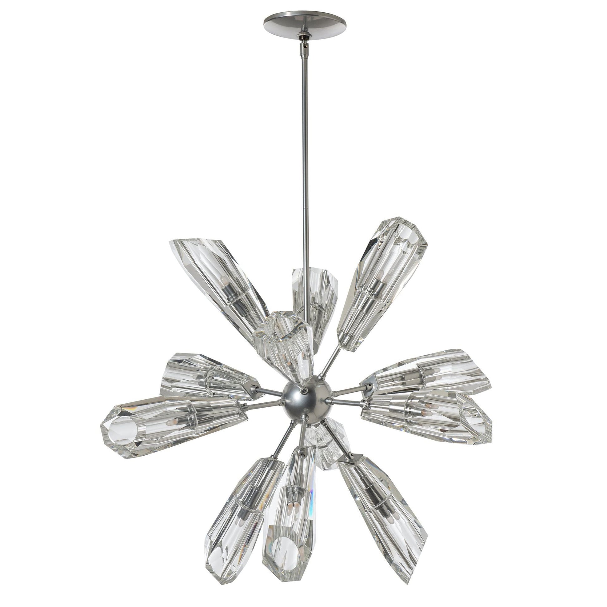 Luma 12-Light Starburst Pendant 12-Light Crystal in Sterling