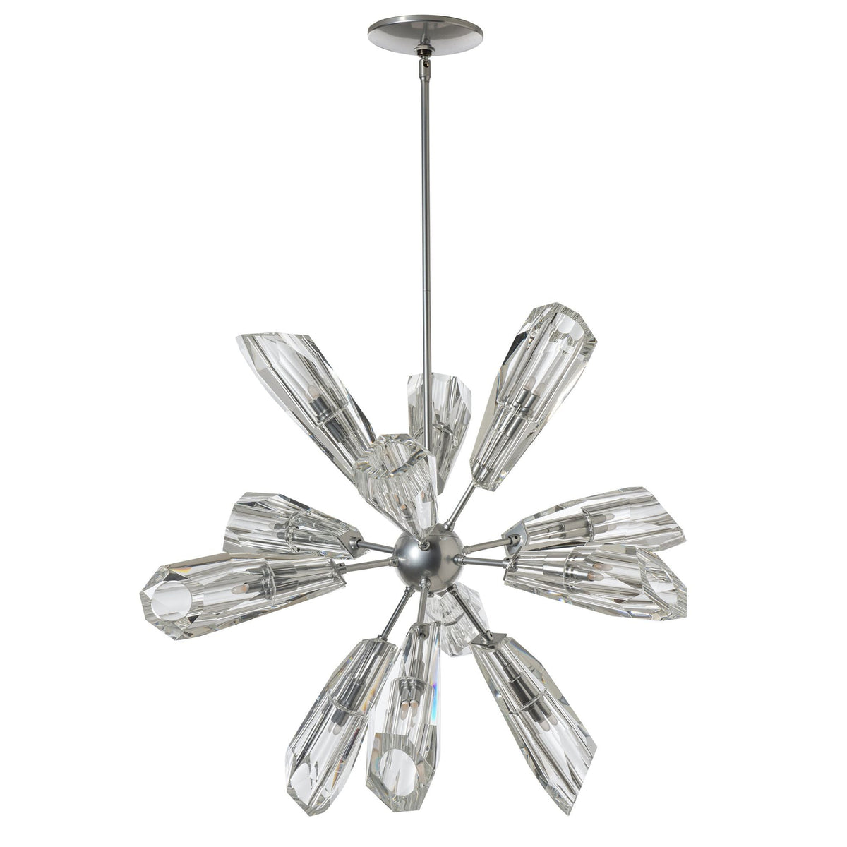 Luma 12-Light Starburst Pendant 12-Light Crystal in Sterling