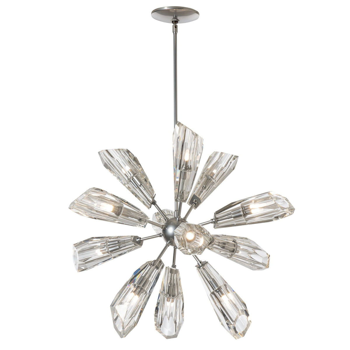 Luma 12-Light Starburst Pendant 12-Light Crystal in Sterling