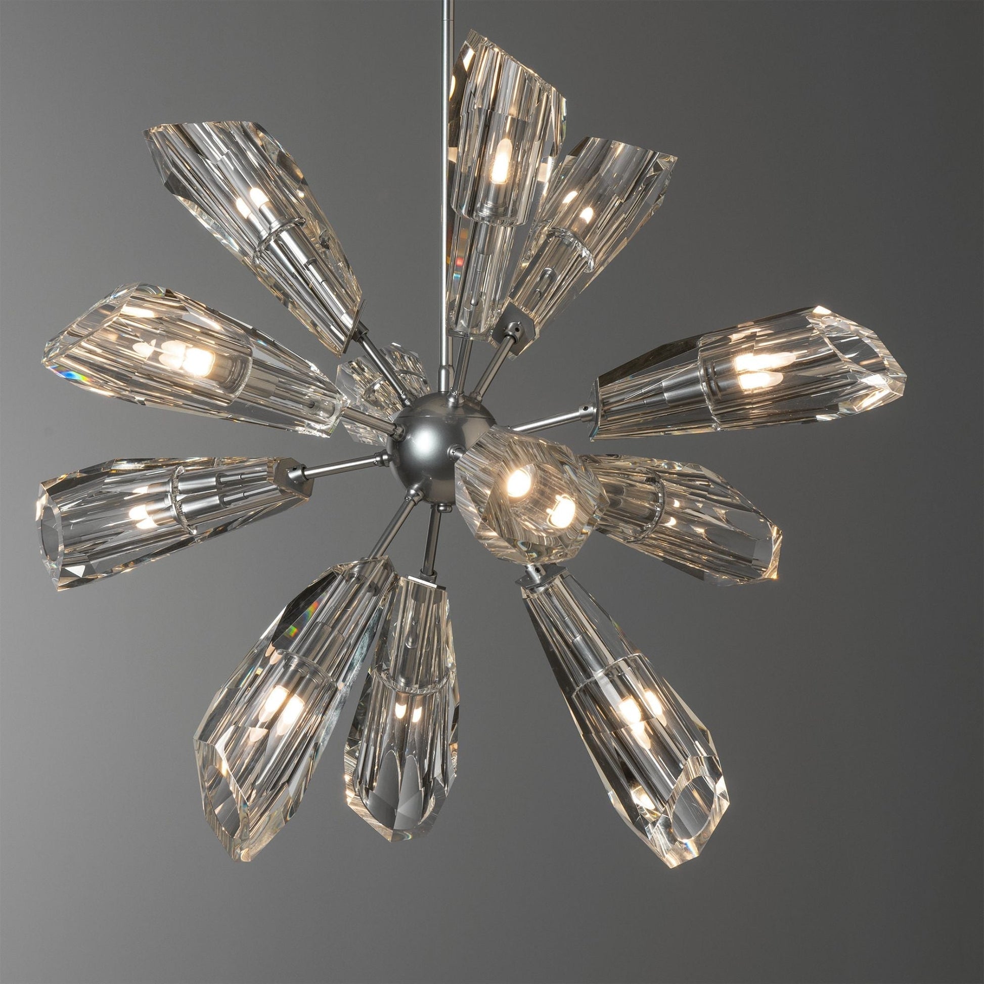 Luma 12-Light Starburst Pendant 12-Light Crystal in Sterling