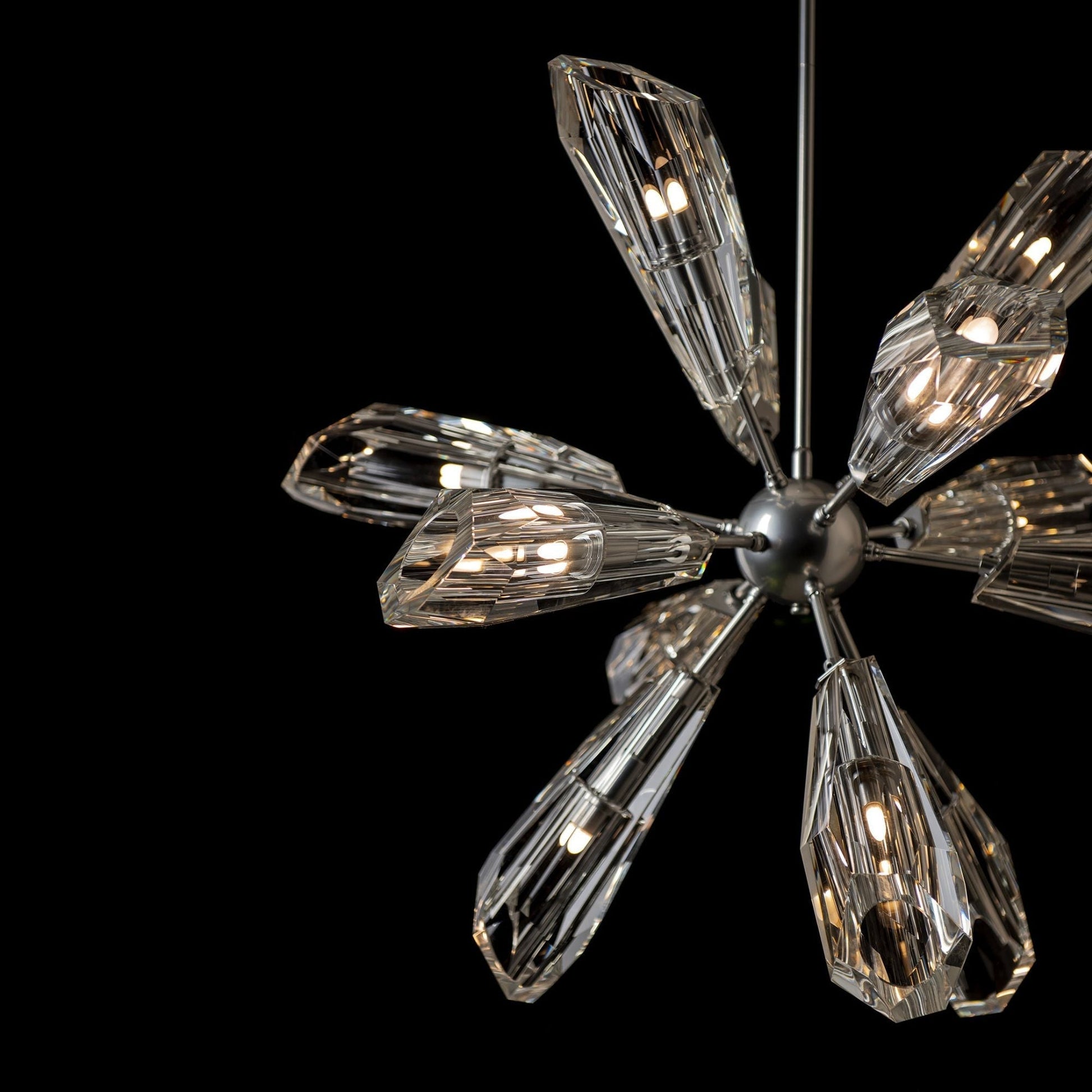 Luma 12-Light Starburst Pendant 12-Light Crystal in Sterling