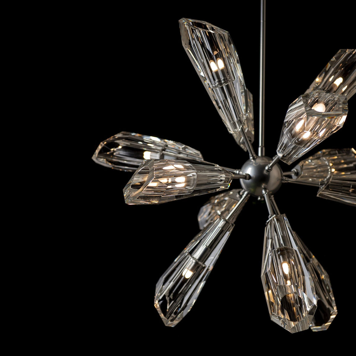 Luma 12-Light Starburst Pendant 12-Light Crystal in Sterling