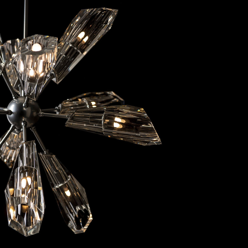 Luma 12-Light Starburst Pendant 12-Light Crystal in Sterling