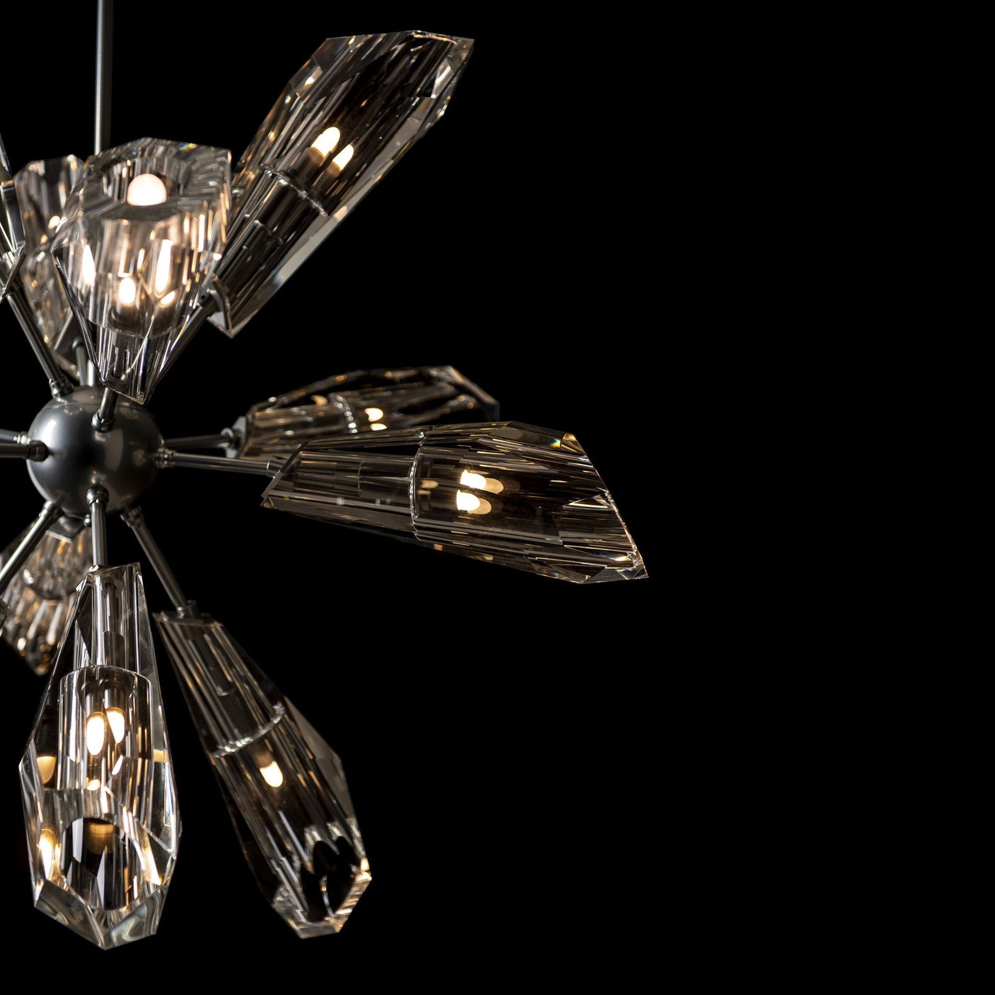 Luma 12-Light Starburst Pendant 12-Light Crystal in Sterling