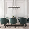 Echo 12-Light Linear Pendant 12-Light Cast Glass (YC) in Dark Smoke