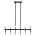 Echo 12-Light Linear Pendant 12-Light Cast Glass (YC) in Black